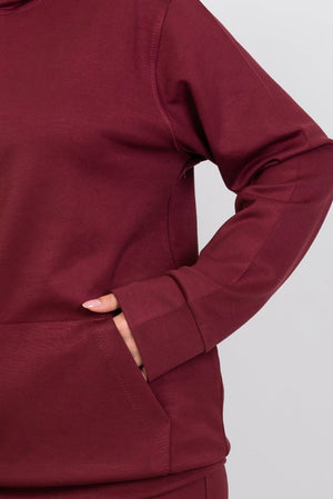 Oversized Hoodie – Burgundy - Hushy Wear