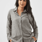 Oversized Linen Gray Shirt - Hushy Wear