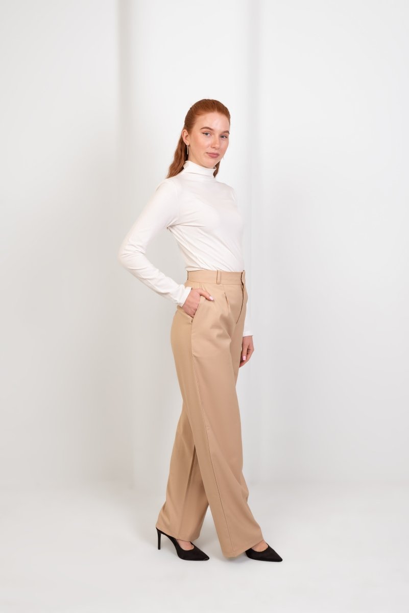 Premium Classic Trouser - Beige - Hushy Wear