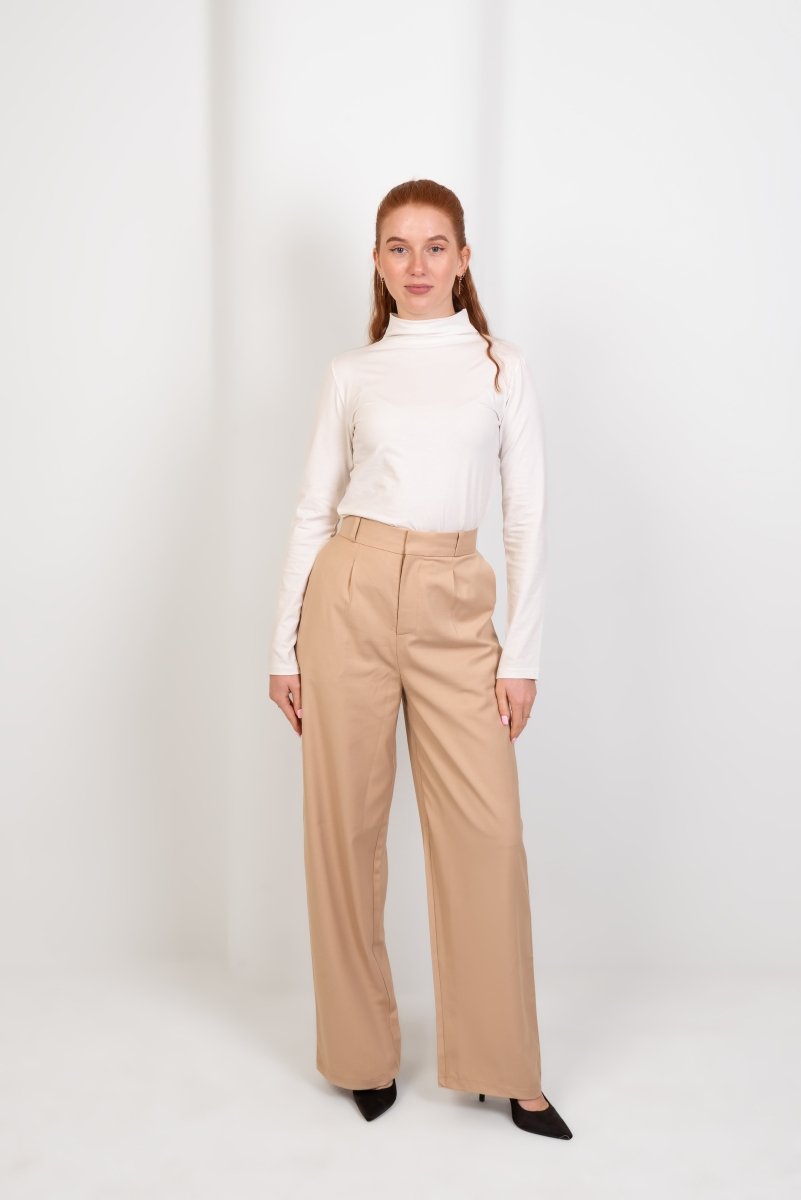 Premium Classic Trouser - Beige - Hushy Wear