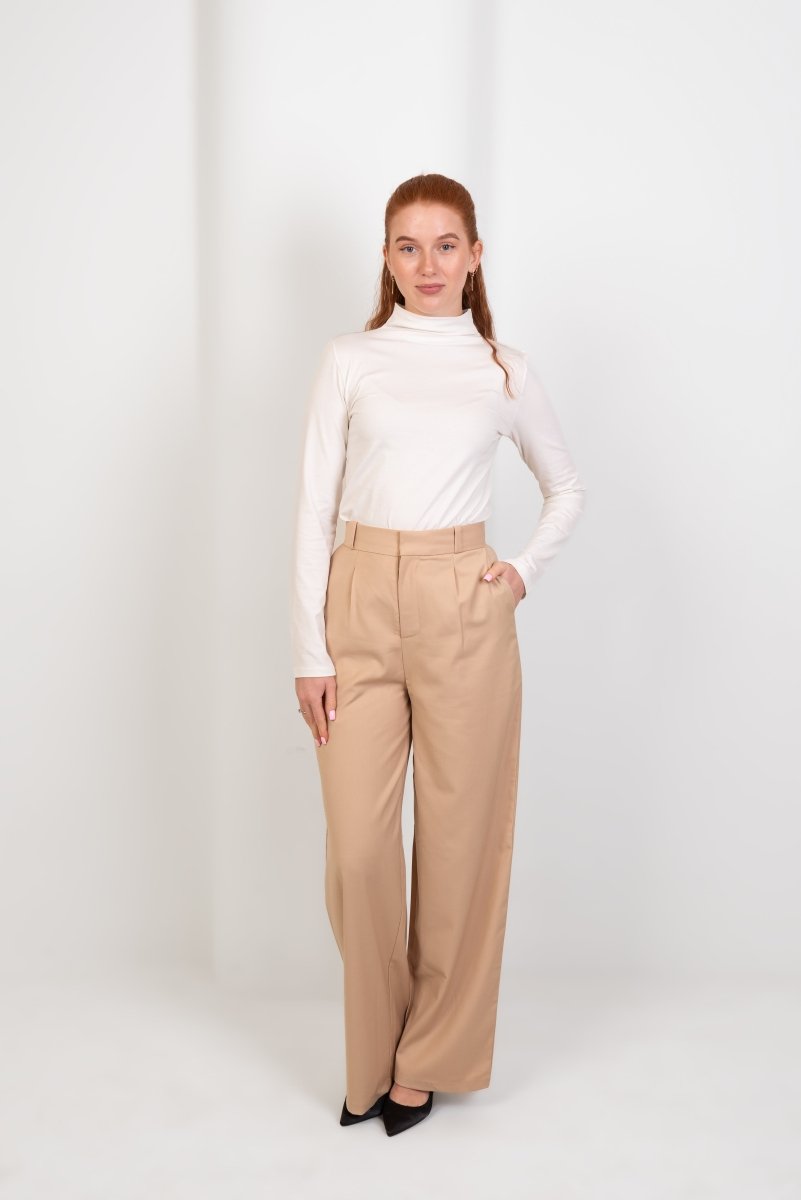 Premium Classic Trouser - Beige - Hushy Wear