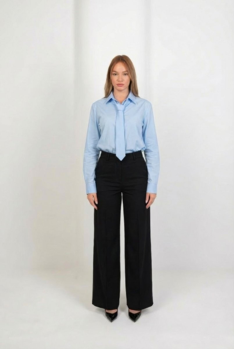 Premium High Waist Trouser - Black - Hushy Wear
