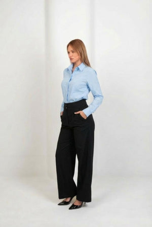 Premium High Waist Trouser - Black - Hushy Wear