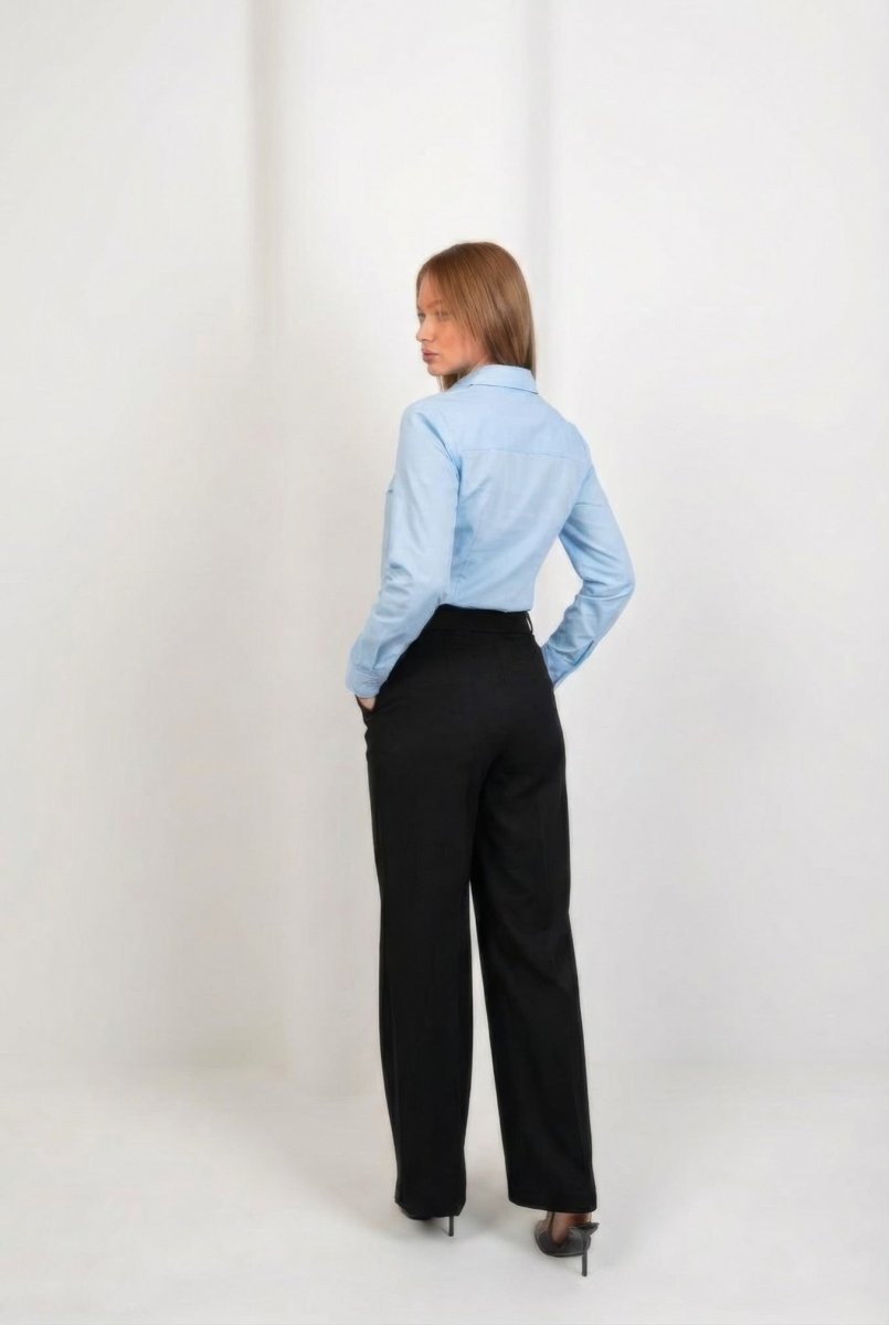 Premium High Waist Trouser - Black - Hushy Wear