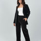 Relaxed Fit Blazer Waterproof Leather (Blazer Only) - Black - Hushy Wear