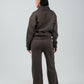 Relaxed Fit Half - Zip Sweater & Pants Set – Charcoal - Hushy Wear