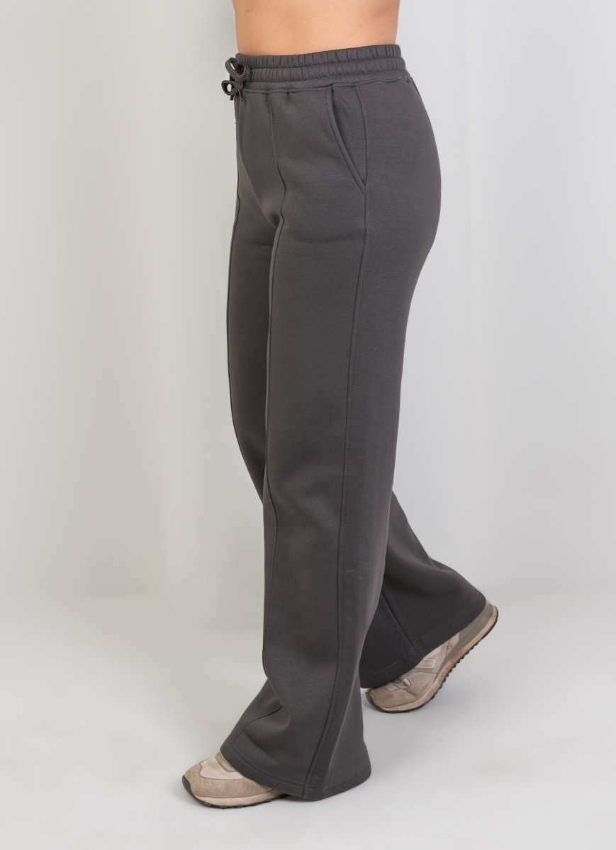 Relaxed Fit Half - Zip Sweater & Pants Set – Gray - Hushy Wear