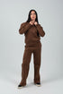 Relaxed Fit Half - Zip Sweater & Pants Set – Mocha - Hushy Wear