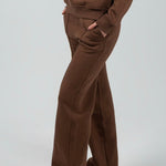 Relaxed Fit Half - Zip Sweater & Pants Set – Mocha - Hushy Wear