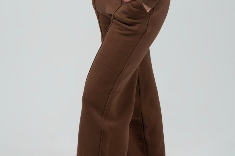 Relaxed Fit Half - Zip Sweater & Pants Set – Mocha - Hushy Wear