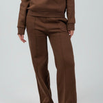 Relaxed Fit Half - Zip Sweater & Pants Set – Mocha - Hushy Wear