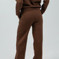 Relaxed Fit Half - Zip Sweater & Pants Set – Mocha - Hushy Wear