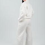Relaxed Fit Half - Zip Sweater & Pants Set – Offwhite - Hushy Wear