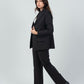 Relaxed Fit Two Button Blazer (Blazer Only) - Black - Hushy Wear