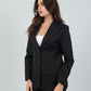 Relaxed Fit Two Button Blazer (Blazer Only) - Black - Hushy Wear