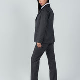 Relaxed Fit Two Button Blazer (Blazer Only) - Gray - Hushy Wear
