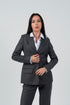 Relaxed Fit Two Button Blazer (Blazer Only) - Gray - Hushy Wear