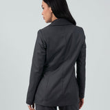Relaxed Fit Two Button Blazer (Blazer Only) - Gray - Hushy Wear