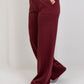 Relaxed Straight Sweatpants - Burgundy - Hushy Wear