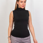 Sleeveless Basic Top - Black - Hushy Wear
