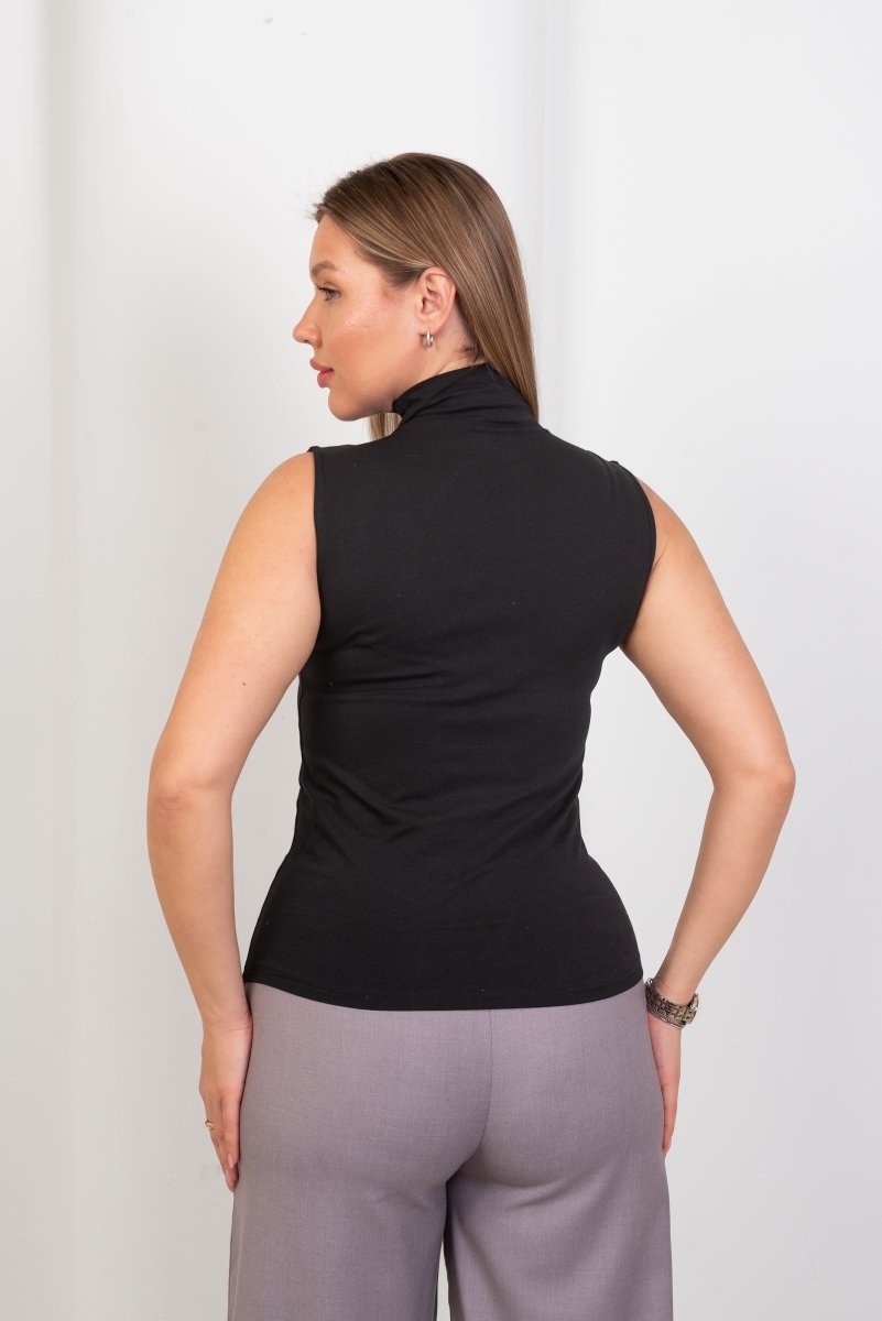 Sleeveless Basic Top - Black - Hushy Wear
