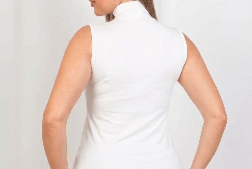 Sleeveless Basic Top - White - Hushy Wear