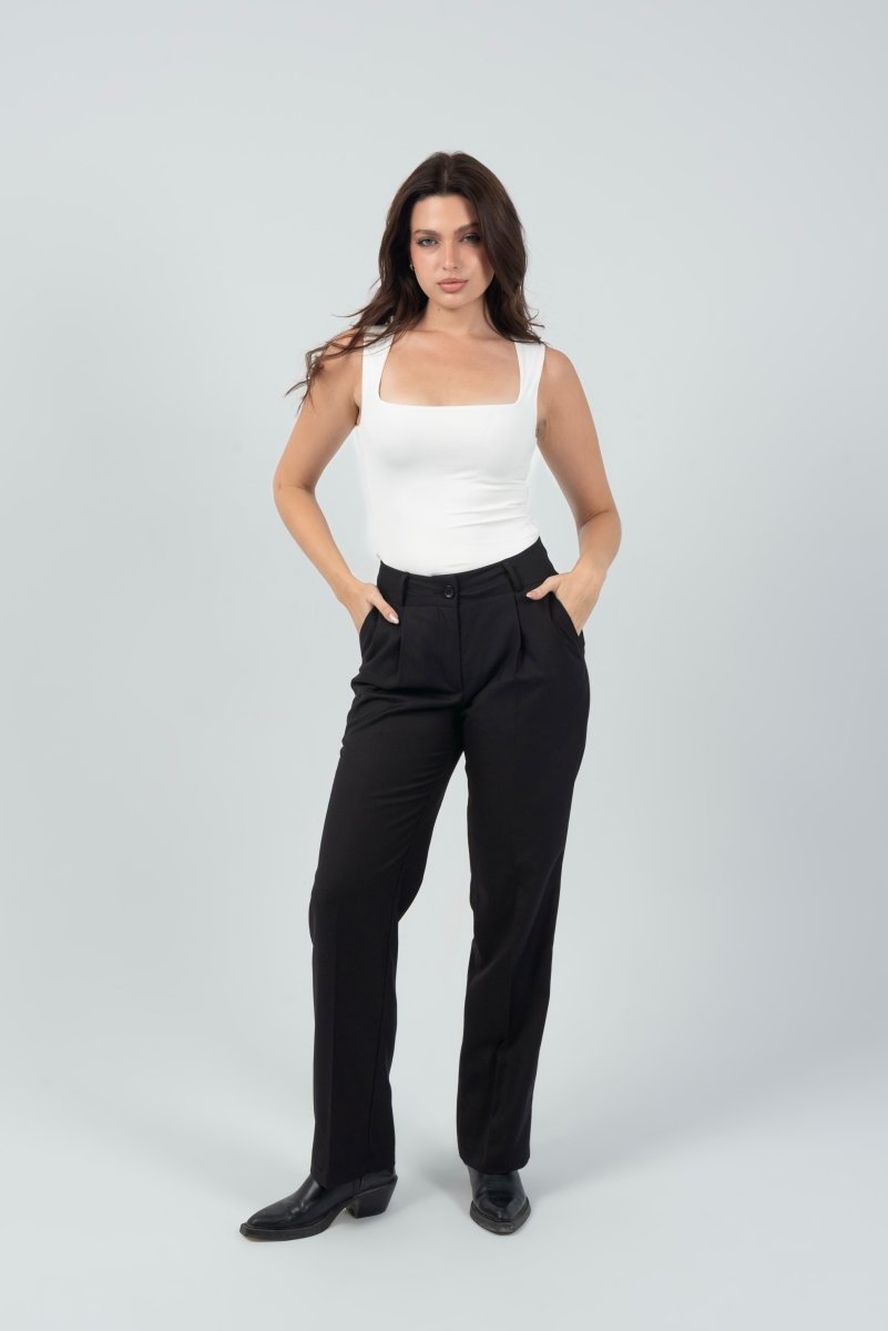 Straight Classic Trouser - Black - Hushy Wear