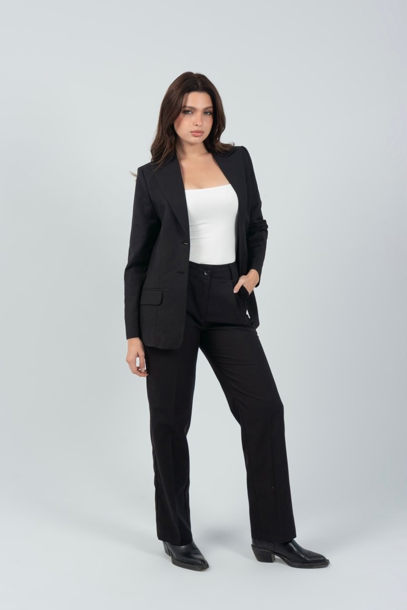 Straight Classic Trouser - Black - Hushy Wear