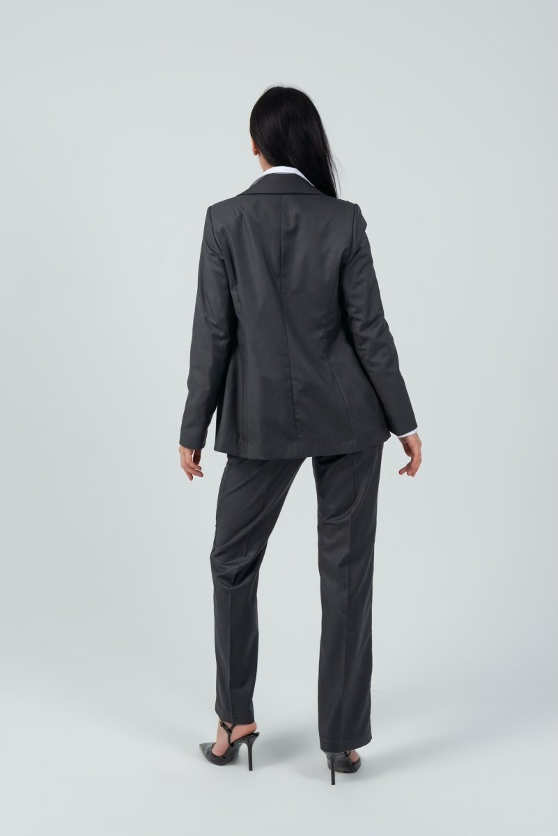 Straight Classic Trouser - Gray - Hushy Wear