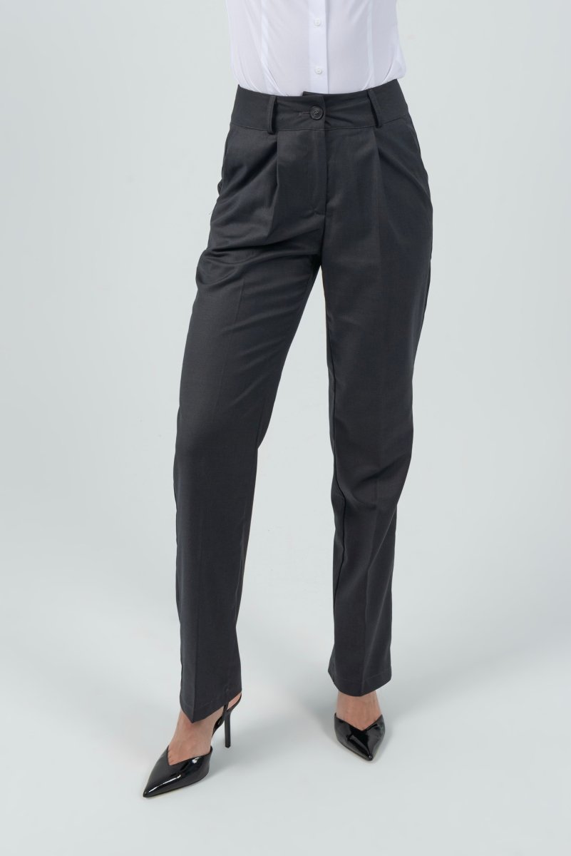 Straight Classic Trouser - Gray - Hushy Wear