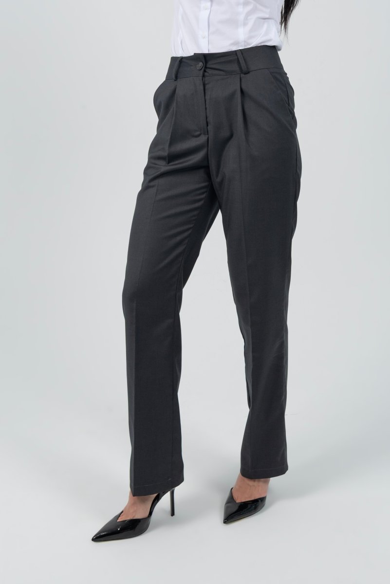 Straight Classic Trouser - Gray - Hushy Wear