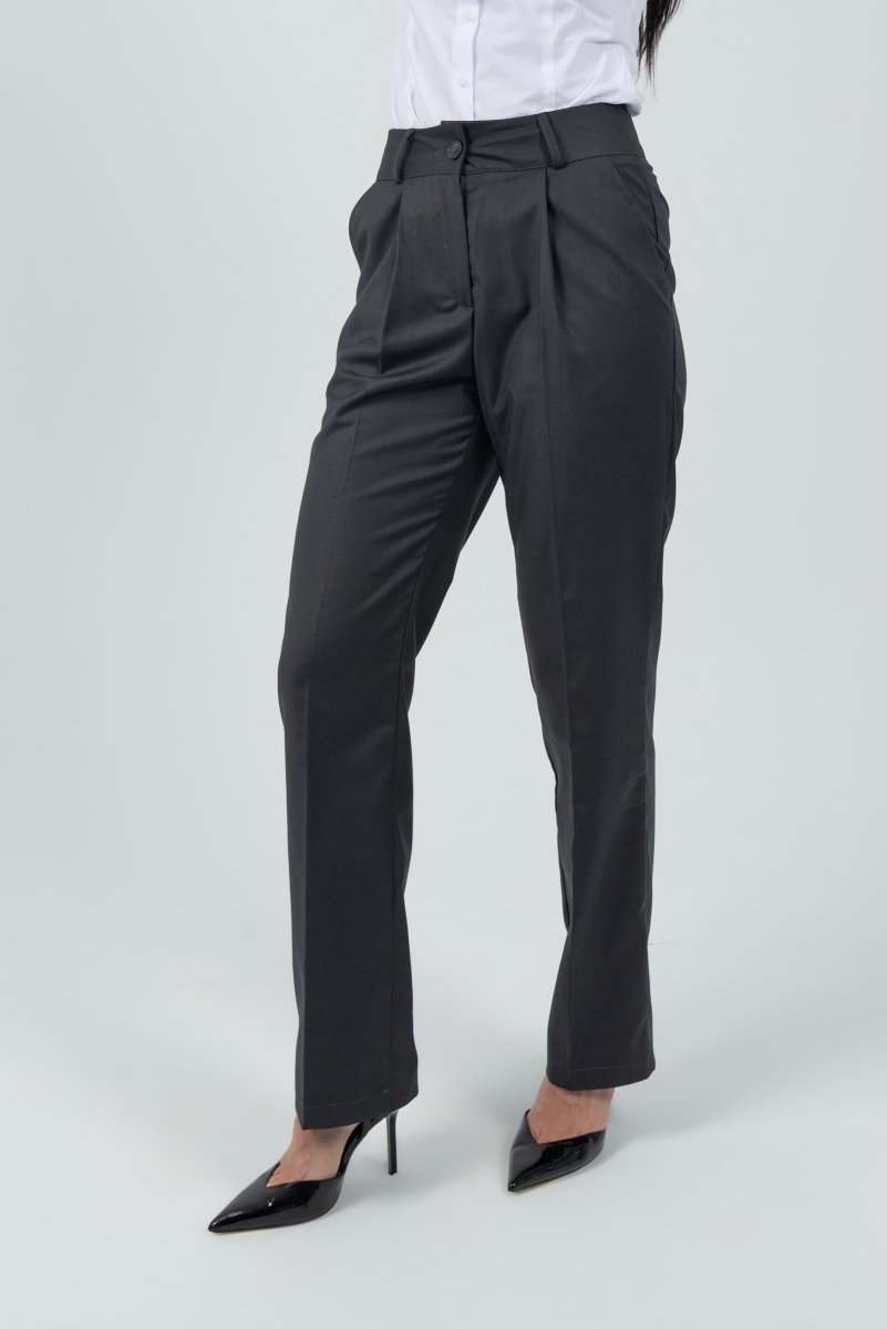 Straight Classic Trouser - Gray - Hushy Wear