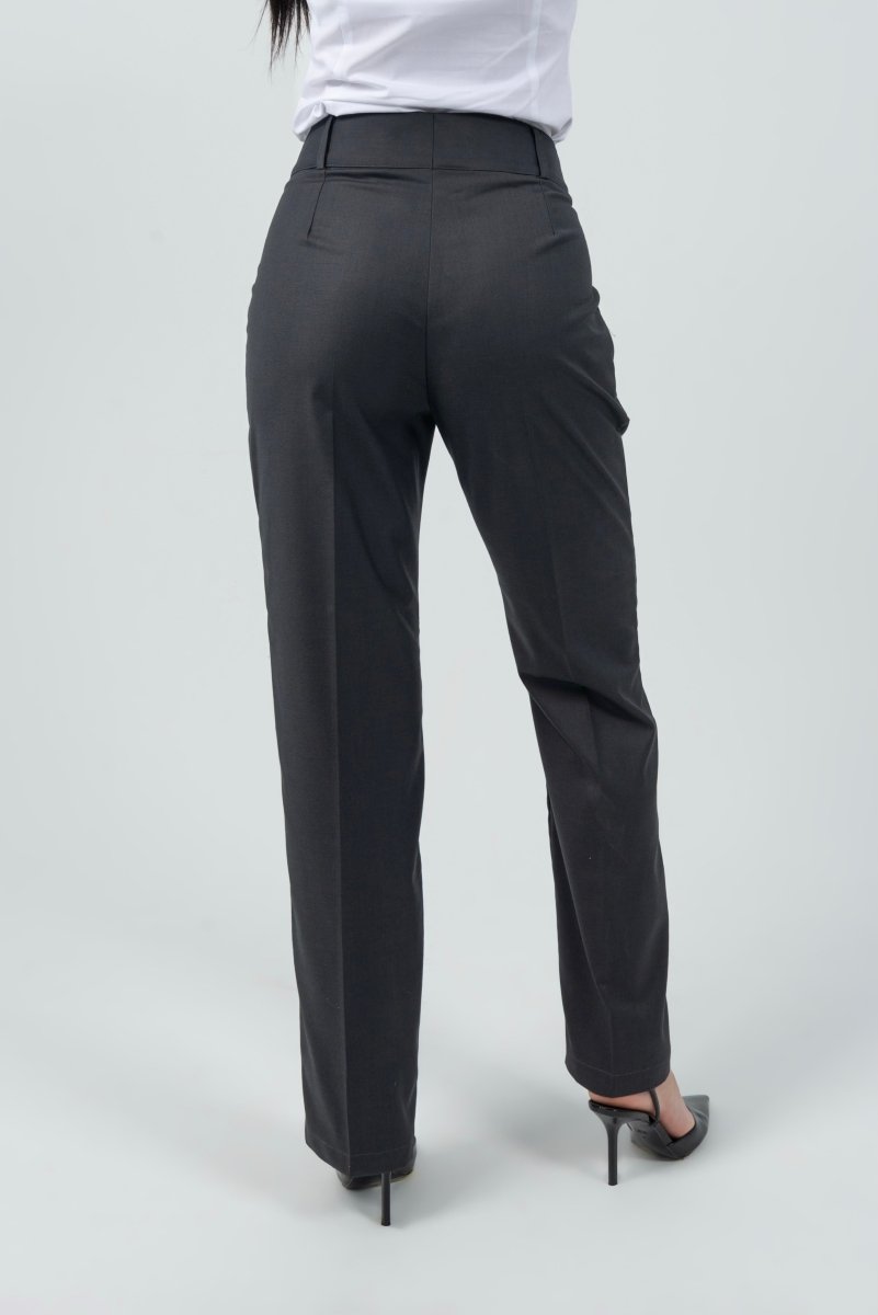 Straight Classic Trouser - Gray - Hushy Wear