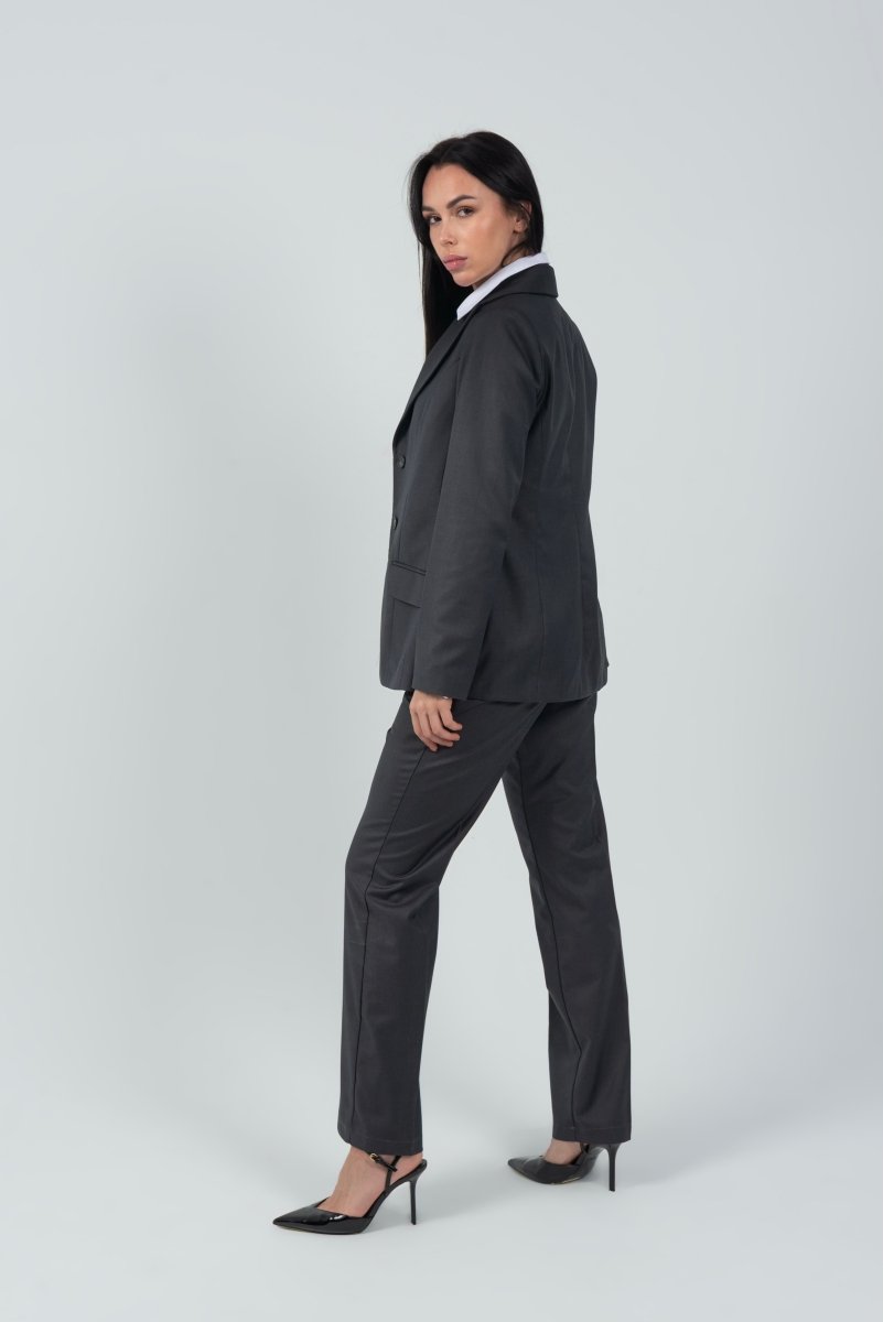 Straight Classic Trouser - Gray - Hushy Wear