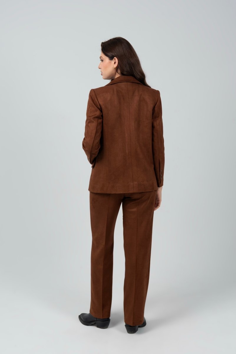 Straight Suede Classic Trouser - Hushy Wear