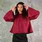 Suede Top - Maroon - Hushy Wear
