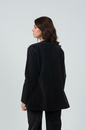 Tailored Leather Suit Set – Black - Hushy Wear