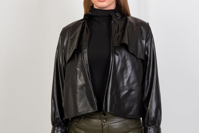 Trench Jacket - Leather - Hushy Wear