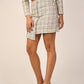 Tweed Miniskirt - White - Hushy Wear