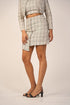 Tweed Miniskirt - White - Hushy Wear