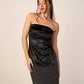 Velvet Strapless Tube Top - Black - Hushy Wear