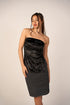Velvet Strapless Tube Top - Black - Hushy Wear