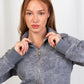 Vintage Wash Zip - Up Top – Charcoal Grey - Hushy Wear