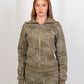 Vintage Wash Zip - Up Top – Olive - Hushy Wear