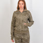 Vintage Wash Zip - Up Top – Olive - Hushy Wear