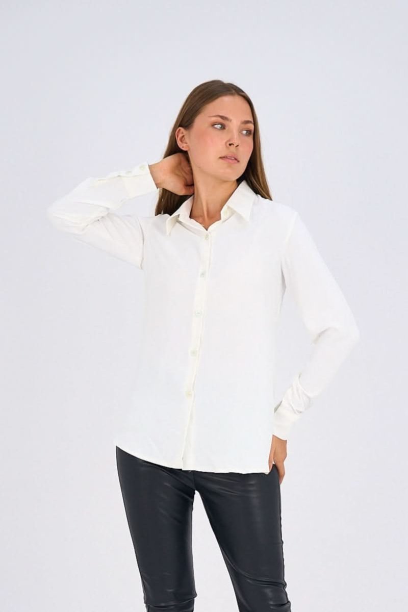 White Basic Shirt - Hushy Wear