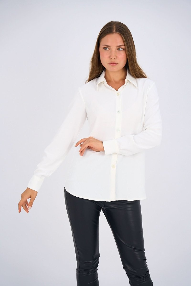 White Basic Shirt - Hushy Wear