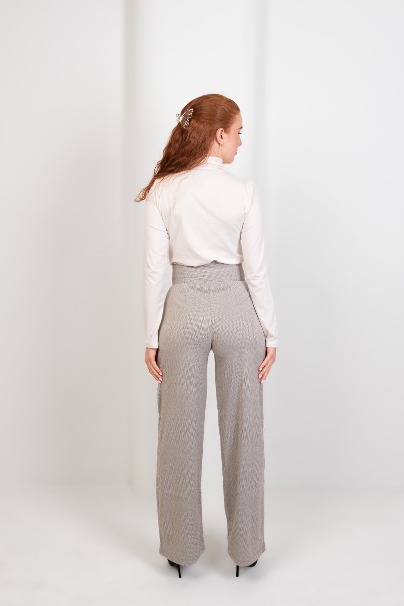 White High - Waist Wool Classic Trousers - Hushy Wear