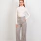 White High - Waist Wool Classic Trousers - Hushy Wear