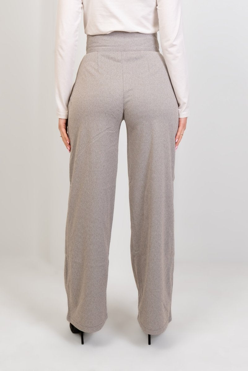 White High - Waist Wool Classic Trousers - Hushy Wear